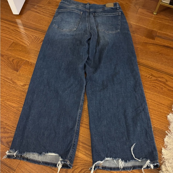 American Eagle Outfitters Blue Flare Wide Leg Jeans - Picture 2 of 4